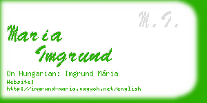 maria imgrund business card